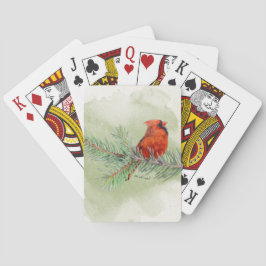 Baraja De Cartas Dulce Cardenal Rojo Rústico Acuarela