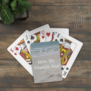 Baraja De Cartas Dulces olas de playa tropical Arena Mar vitamina C