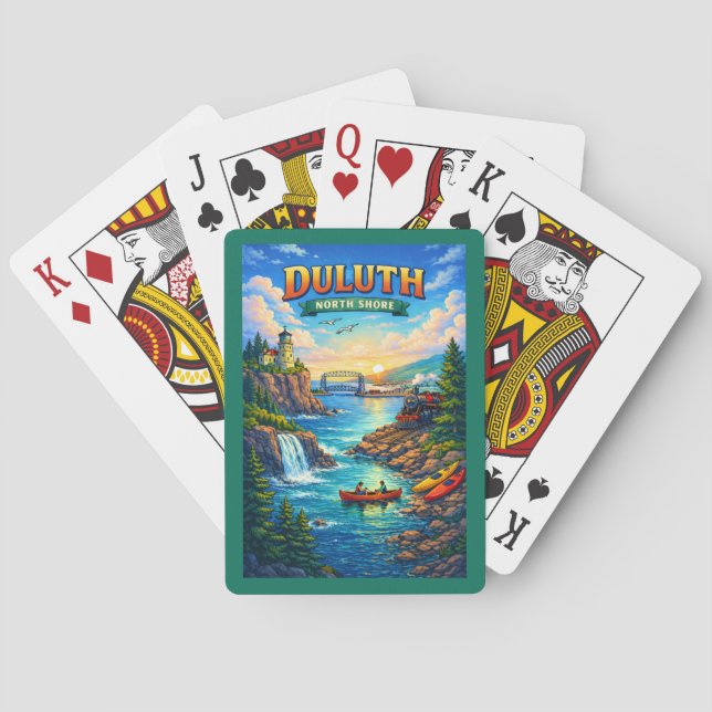 Baraja De Cartas Duluth North Shore Minnesota Souvenir Poker Cards (Reverso)