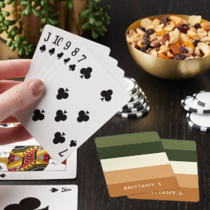 Baraja De Cartas Dunas de Arena y Jardines de Olivo con Rayas Perso