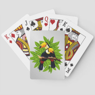 Baraja De Cartas Dúo de Tucanes Plateado