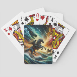 Baraja De Cartas Dúo dinámico: Aventura tormentosa a caballo