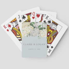 Baraja De Cartas Dusty Blue Hydrangea Boda