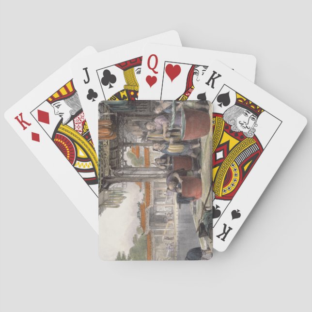 Baraja De Cartas Dyeing and Winding Silk, de 'China in a Series o (Reverso)