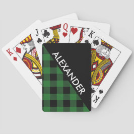 Baraja De Cartas DYI BG Blk Búfalo Cuadros 2 Triángulos Negr Diag G