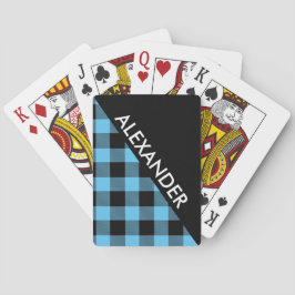 Baraja De Cartas DYI BG Blk Plaid Búfalo 2 Triángulos Negr Diag SB