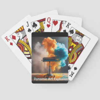 Baraja De Cartas Dynamic Art Explosion, High-Speed Surreal Canvvas 