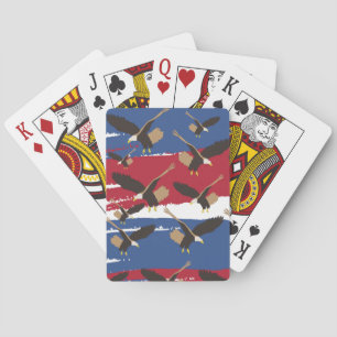 Baraja De Cartas Eagle Bird USA Bandera Patriótica Americana