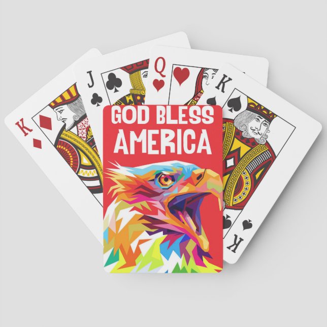 Baraja De Cartas Eagle God Bless America (Reverso)