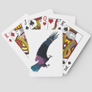 Baraja De Cartas Eagle Wildlife Nature Ilustracion Silhouette Fly