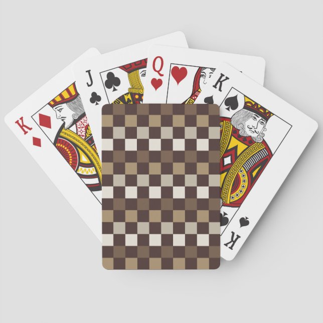 Baraja De Cartas Earthy minerals checkerboard pattern (Reverso)