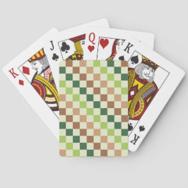 Baraja De Cartas Earthy rainbow diagonal checkerboard pattern