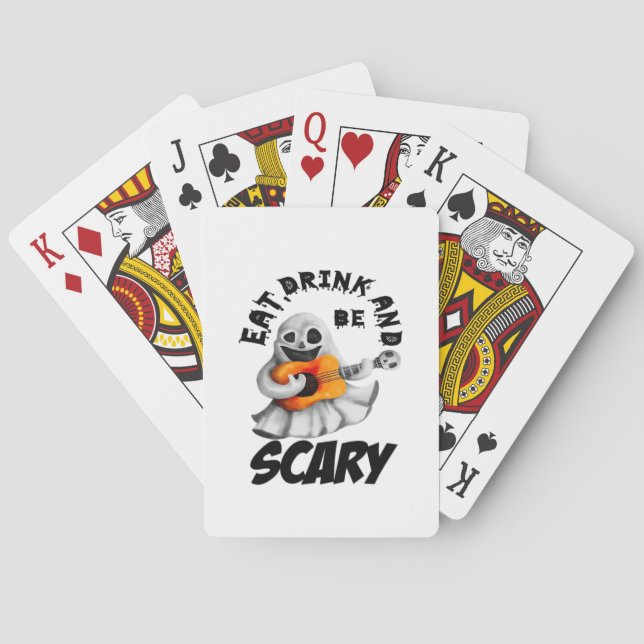 Baraja De Cartas Eat Drink And Be Scared Minimal Clean (Reverso)