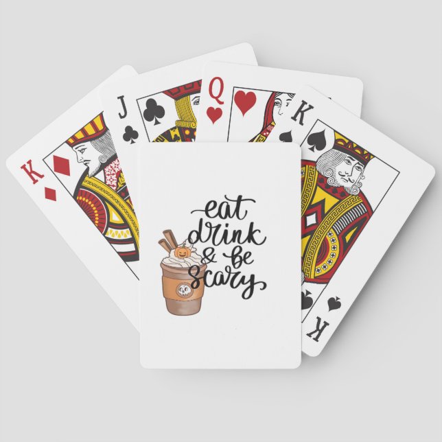 Baraja De Cartas Eat Drink And Be Scary Funny Trendy (Reverso)