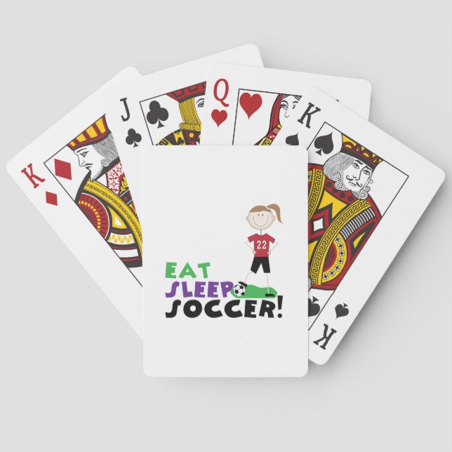 Baraja De Cartas Eat Sleep Soccer (Reverso)