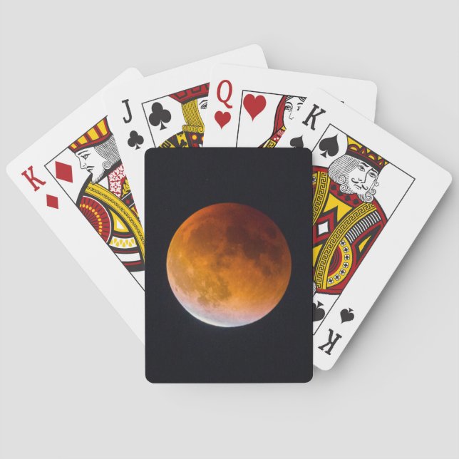 Baraja De Cartas Eclipse lunar de Luna Azul | Estado de Washington (Reverso)