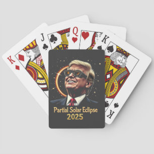 Baraja De Cartas Eclipse solar parcial 2025 Astronomía Trump
