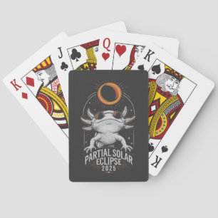 Baraja De Cartas Eclipse solar parcial 2025 Axolotl Anfibio