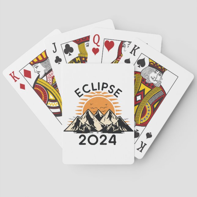 Baraja De Cartas Eclipse solar total 2024 (Reverso)