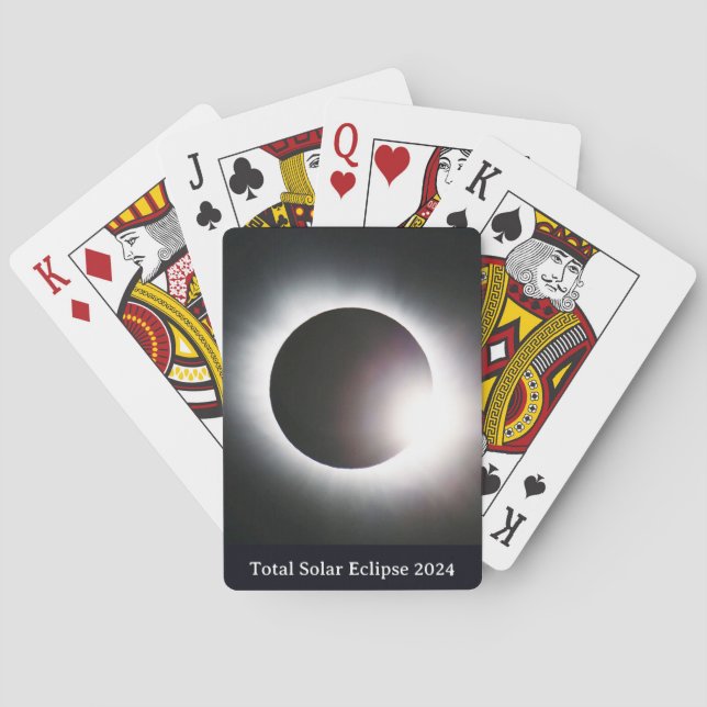 Baraja De Cartas Eclipse solar total luna solar 2024 (Reverso)