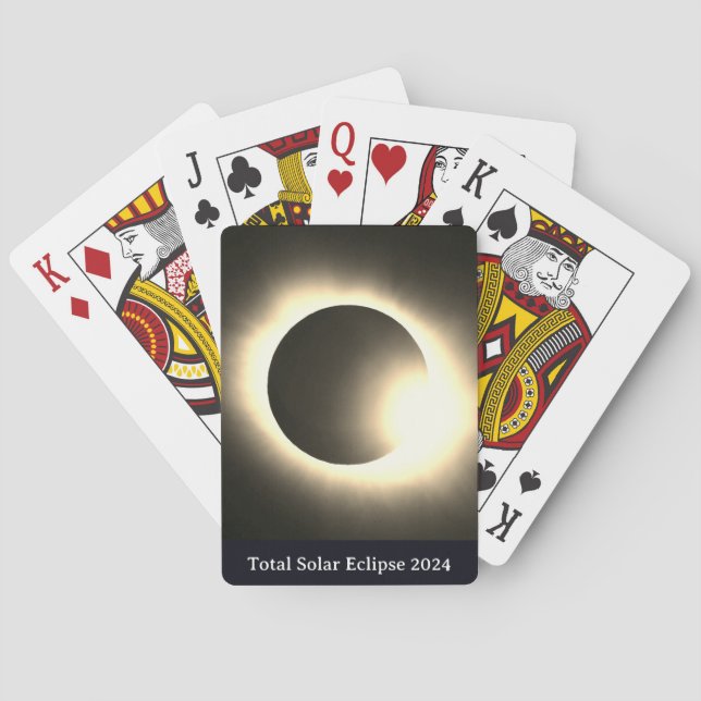 Baraja De Cartas Eclipse solar total luna solar 2024 (Reverso)