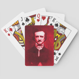 Baraja De Cartas Edgar Allan Poe en rojo