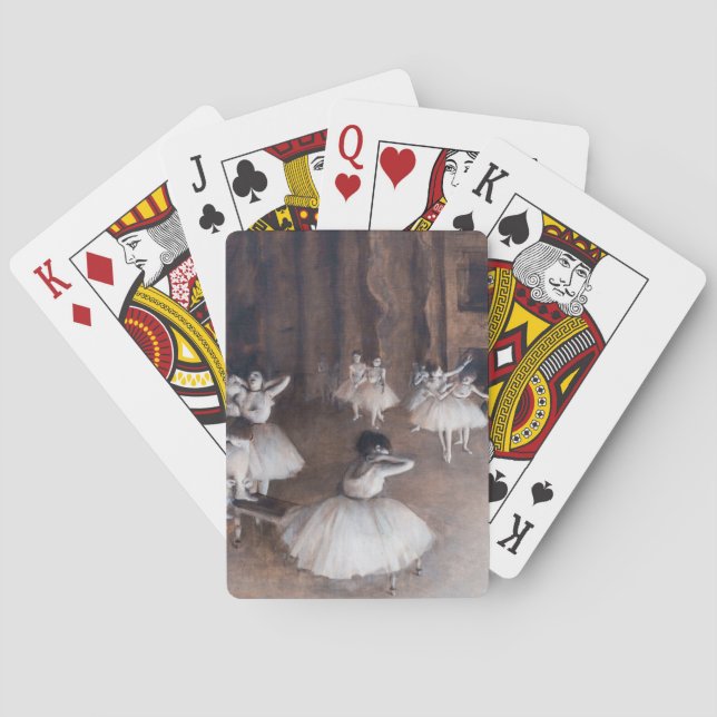 Baraja De Cartas Edgar Degas - Ensayo de ballet sobre el escenario (Reverso)