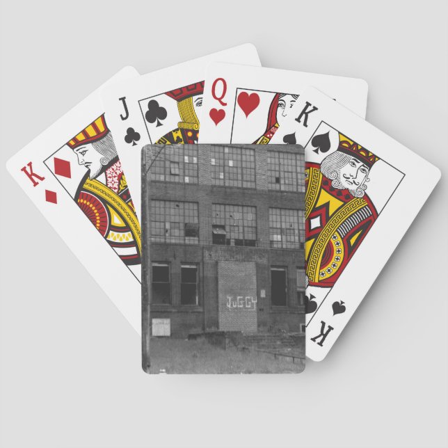 Baraja De Cartas Edificio de fabricación abandonado (Reverso)