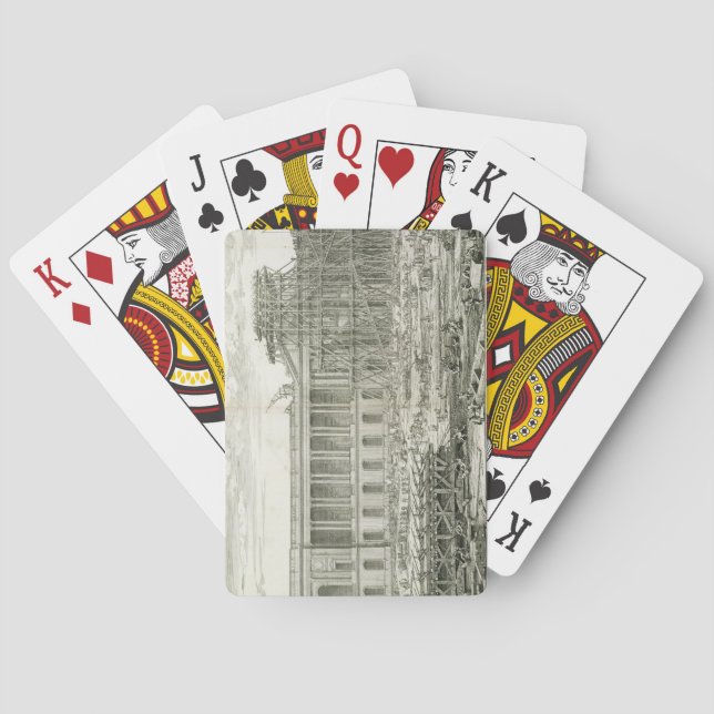 Baraja De Cartas Edificio de la entrada principal del Louvre, París (Reverso)