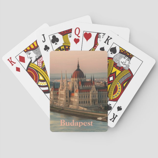 Baraja De Cartas Edificio del Parlamento Budapest Hungría (Reverso)