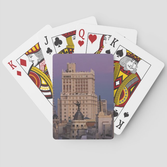 Baraja De Cartas Edificios a lo largo de Gran Vía y Edificio España (Reverso)