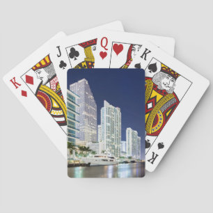 Baraja De Cartas Edificios a lo largo del río Riverwalk de Miami