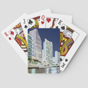 Baraja De Cartas Edificios a lo largo del río Riverwalk de Miami