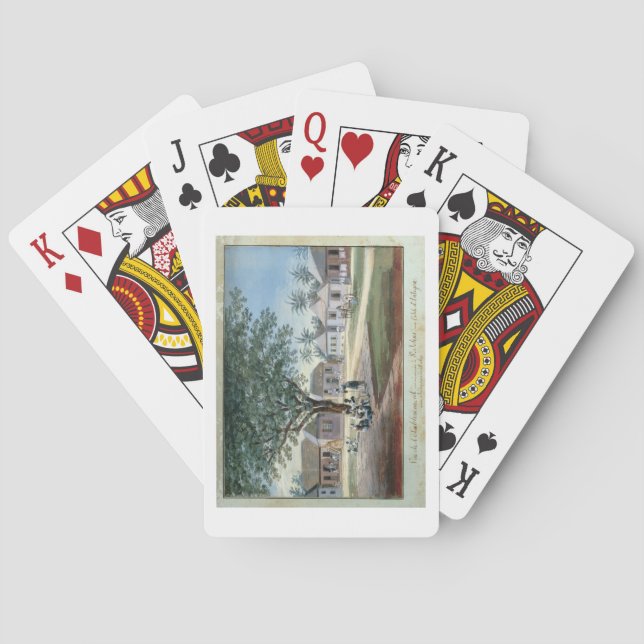 Baraja De Cartas Edificios del misionario, St Johns, Antigua (w/c y (Reverso)