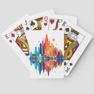 Baraja De Cartas Edificios paisajes urbanos Rascacielos modernos Vi