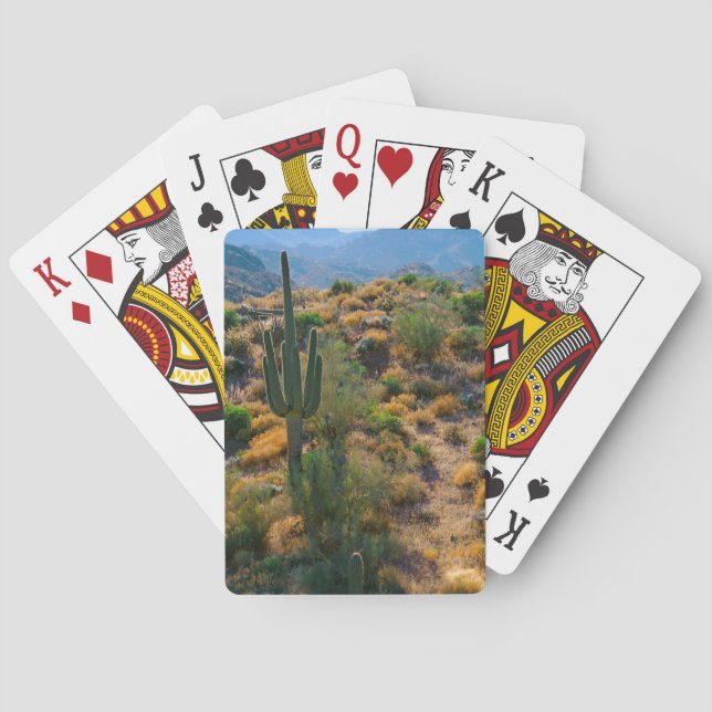 Baraja De Cartas EE.UU., Arizona. Vista del desierto (Reverso)