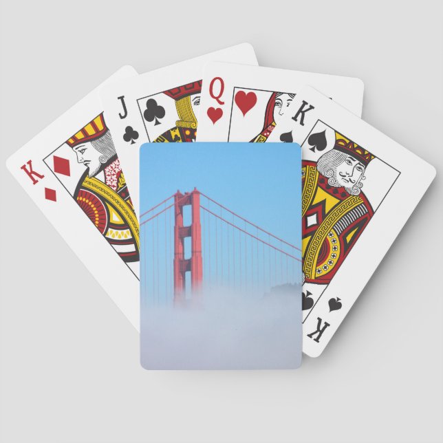 Baraja De Cartas EE.UU., California. Puente Golden Gate en la mañan (Reverso)