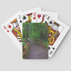 Baraja De Cartas EE.UU., California. Ruta entre secuoyas