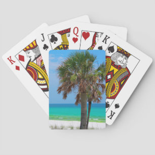 Baraja De Cartas EE. UU., Florida. Palmeras en la Costa Esmeralda