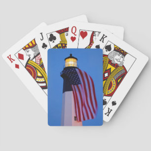 Baraja De Cartas EE. UU., Georgia, Isla Tybee, Bandera ondeando 2