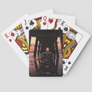 Baraja De Cartas EE.UU., Georgia, Isla Tybee, muelle en la isla Tyb