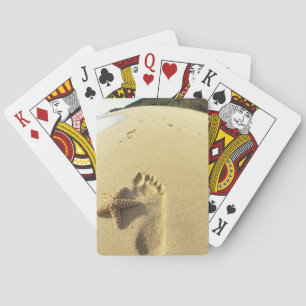 Baraja De Cartas EE. UU., Hawái, Maui, Makena Beach, Huella y