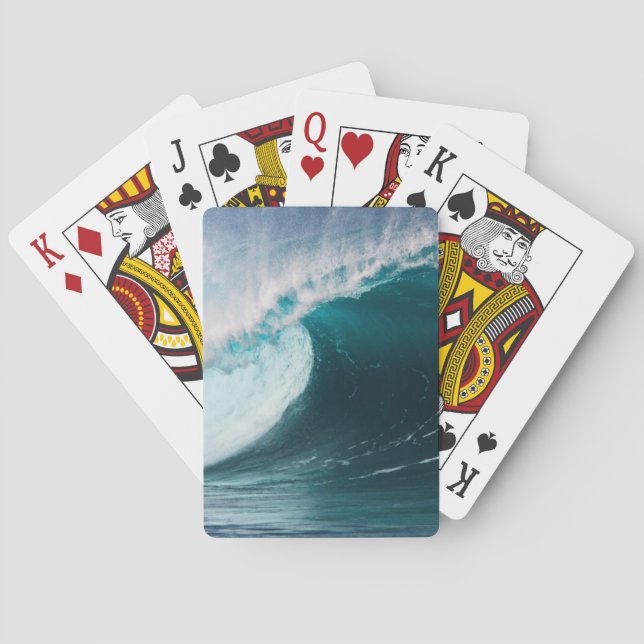Baraja De Cartas EE. UU., Hawái, Oahu, Olas grandes (Reverso)
