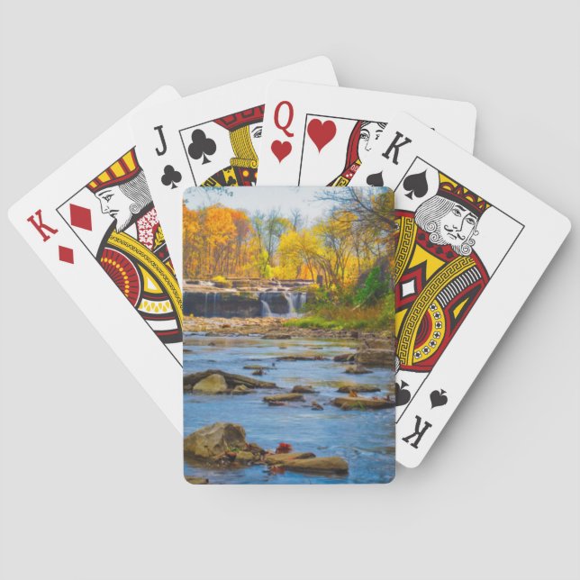 Baraja De Cartas EE. UU., Indiana. Cataract Falls State Recreation (Reverso)