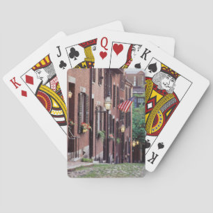 Baraja De Cartas EE. UU., Massachusetts, Boston, Casas a lo largo d