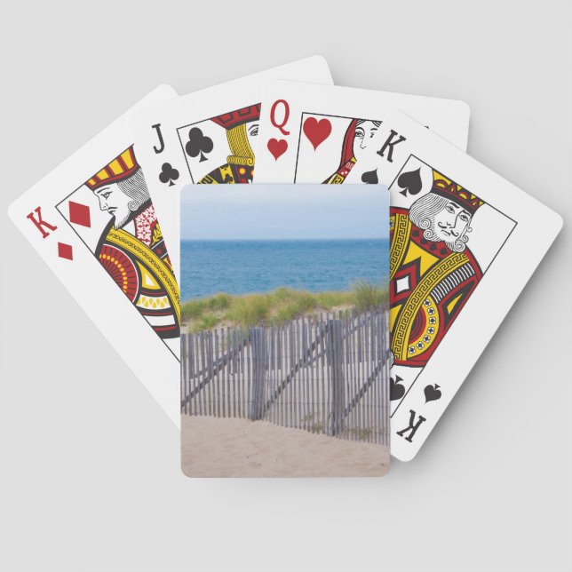 Baraja De Cartas EE. UU., Massachusetts. Dunas y camino (Reverso)