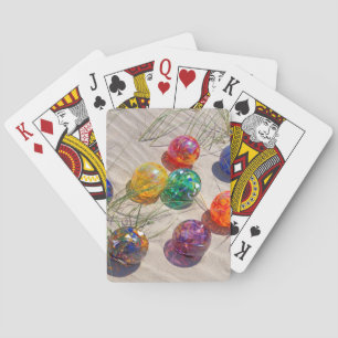 Baraja De Cartas EE.UU., Oregón. Vidrio colorido flota en la duna d