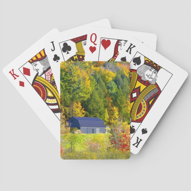 Baraja De Cartas EE.UU., Vermont. Follaje otoñal a lo largo de la a (Reverso)
