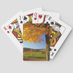 Baraja De Cartas EE.UU., Vermont. Granja Escénica Cerca De Woodstoc