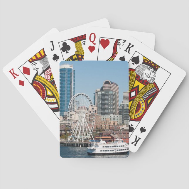 Baraja De Cartas EE.UU., Wa, Seattle. Barco de crucero Argosy Harbo (Reverso)